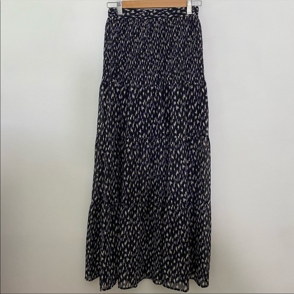 Code x Mode Boho Semi Sheer Contemporary Print Maxi Skirt - Picture 1 of 8